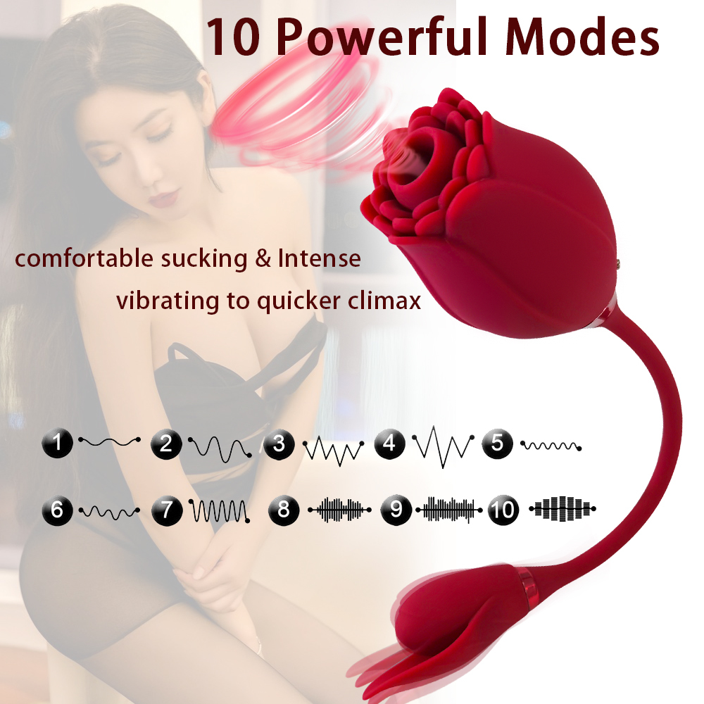 Beauty Items Rose Vibator Toy for Women Sucking Vibrator Powerful Vagina Clitoris Stimulation Nipple Sucker Female Masturb Adult sexy Product