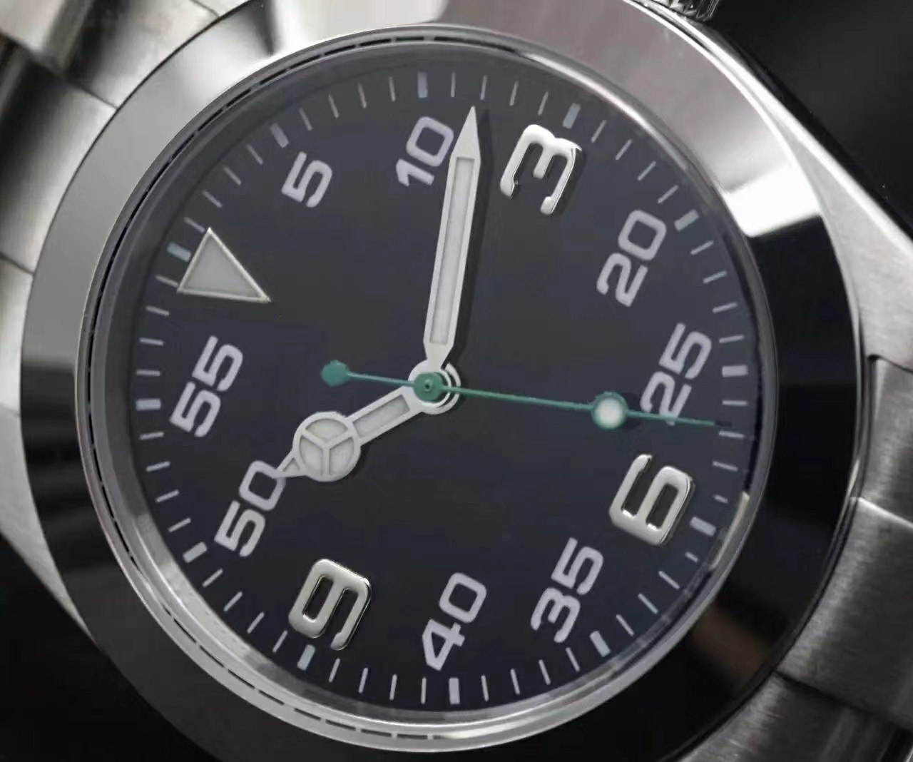 Men's Mechanical Watch 39 мм Case Asia 2813 Улучшен Explorer Автоматическое обмоточное серебряное цифер