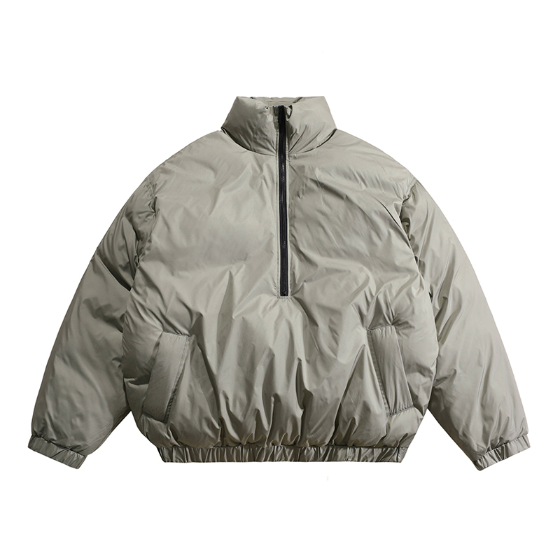 Mens Down Parka Arriva Mens Fashion Half Zipper Cottonpadded Jacket Piumino invernale caldo di alta qualità Outwear oversize 220902