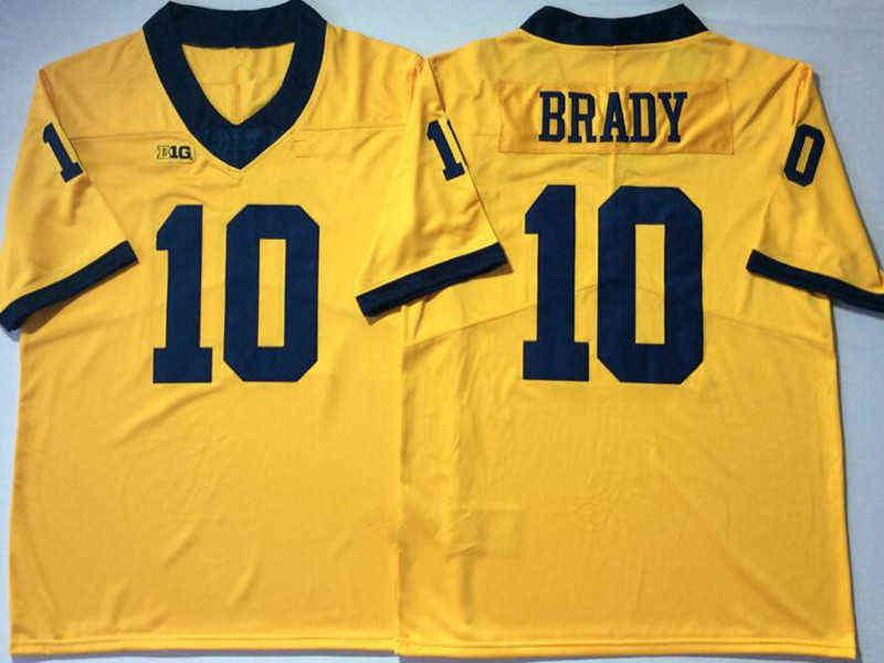 Ws American College Football Wear Man Michigan Wolverines Tom Brady Jersey Football Rob Gronkowski Desmond Howard Charles Woodson Shea Patterso