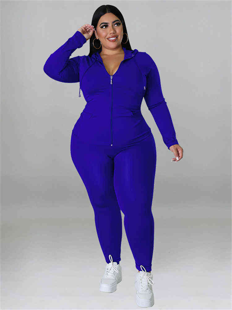 Women's Plus Size Tracksuits Wmstar Two Piece Outfits Women Hoodies Sweatsuit Leggings Pants Sets Solid Stretch Matching Wholesale Dropshipping New L220905