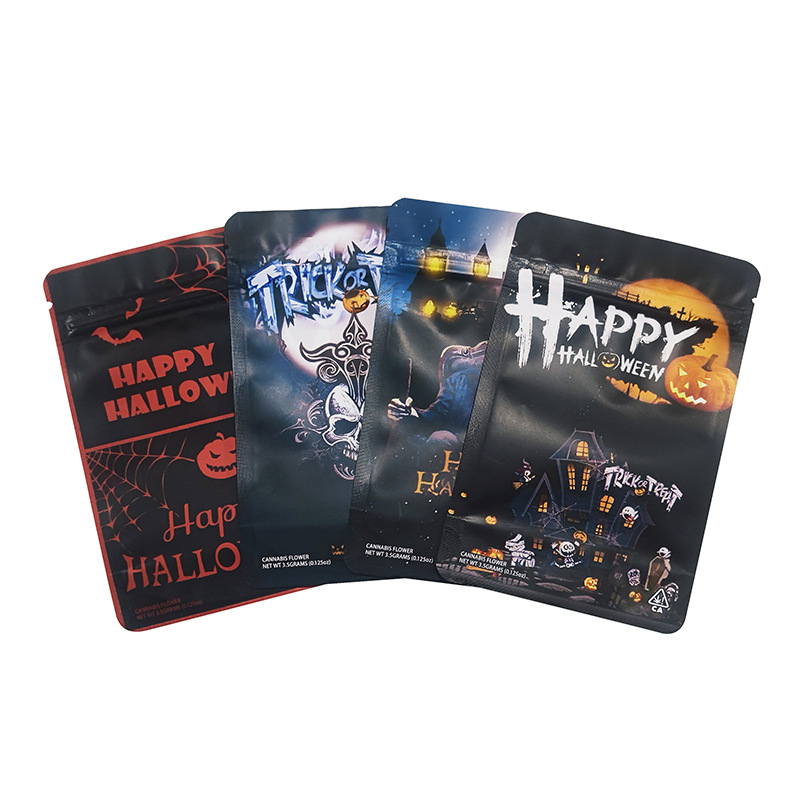 USA Dollar Halloween Candies Gummies Bacos de embalagens comestíveis Mylar Zip Bag Pacote de varejo selvagem Gummie Printed Baggie