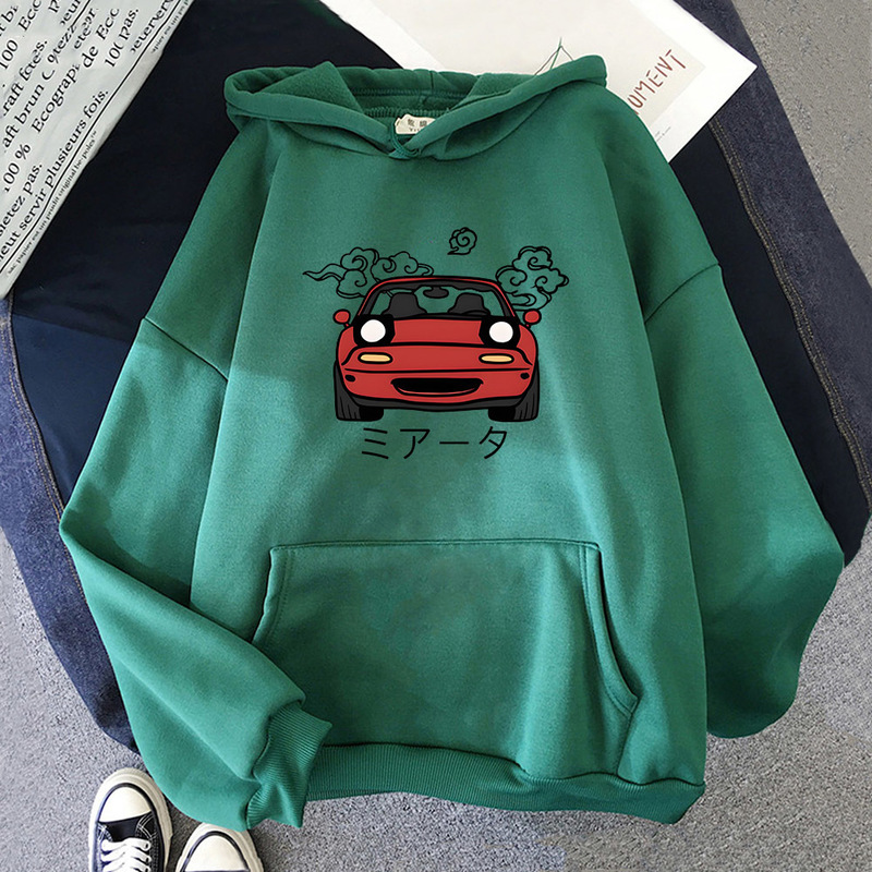 Sweats à capuche pour hommes Sweats Anime Initial D Sweat à capuche JDM Japanese Automotive Miata MX5 Sweat à capuche imprimé Femme Crewneck Sweats Homme Manches longues Pull Tops 220905