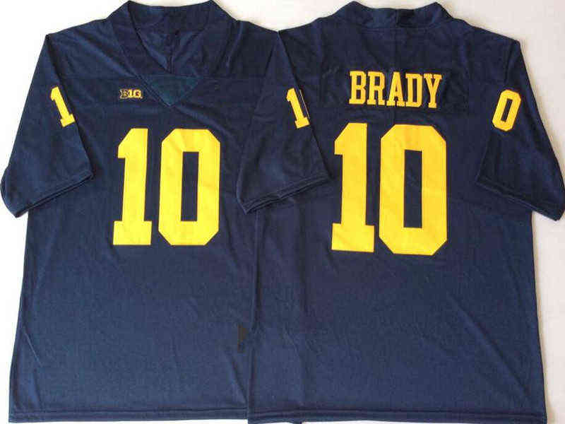 Ws American College Football Wear Man Michigan Wolverines Tom Brady Jersey Football Rob Gronkowski Desmond Howard Charles Woodson Shea Patterso