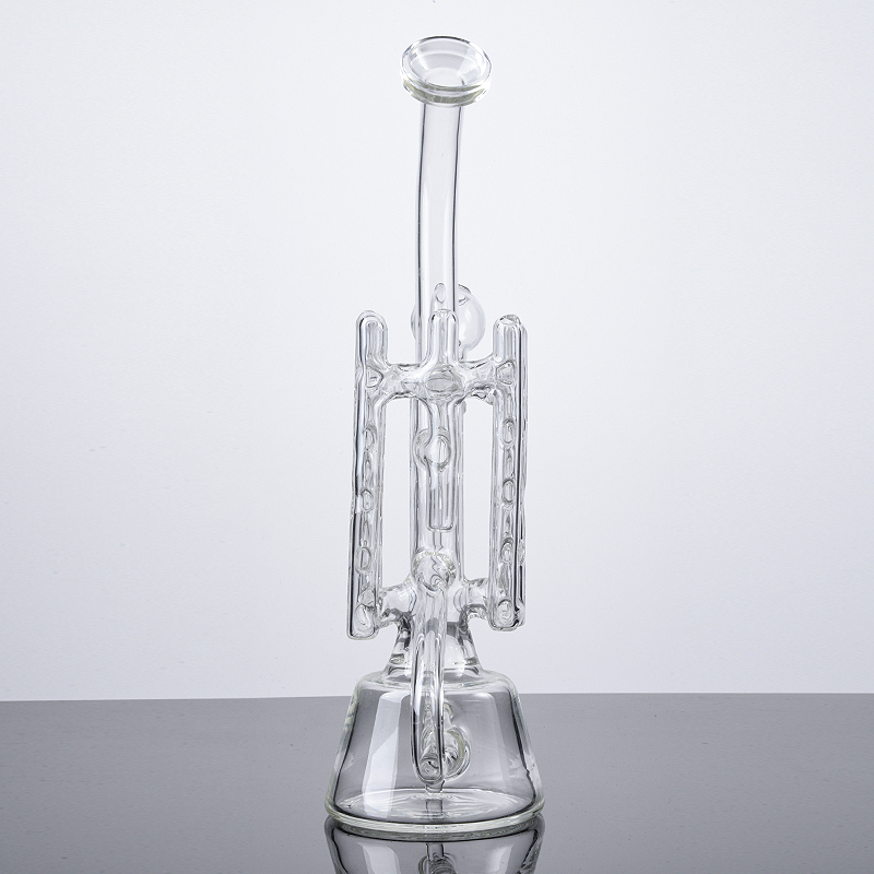 Inline Swiss Perc Recycler Rig Dab Hookahs Oil Rig Rak Glas Bong Tall Glass Nail Dome wp142 14 Hane Joint