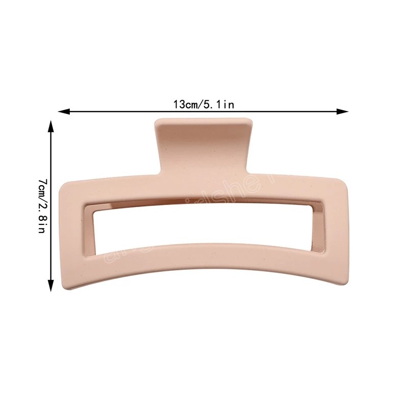 Duże ponadgabarytowe klipsy do włosów kraba Kobiety matowy prostokąt geometryczny pazur do włosów 13 cm duży barrettes nagłówek8658423