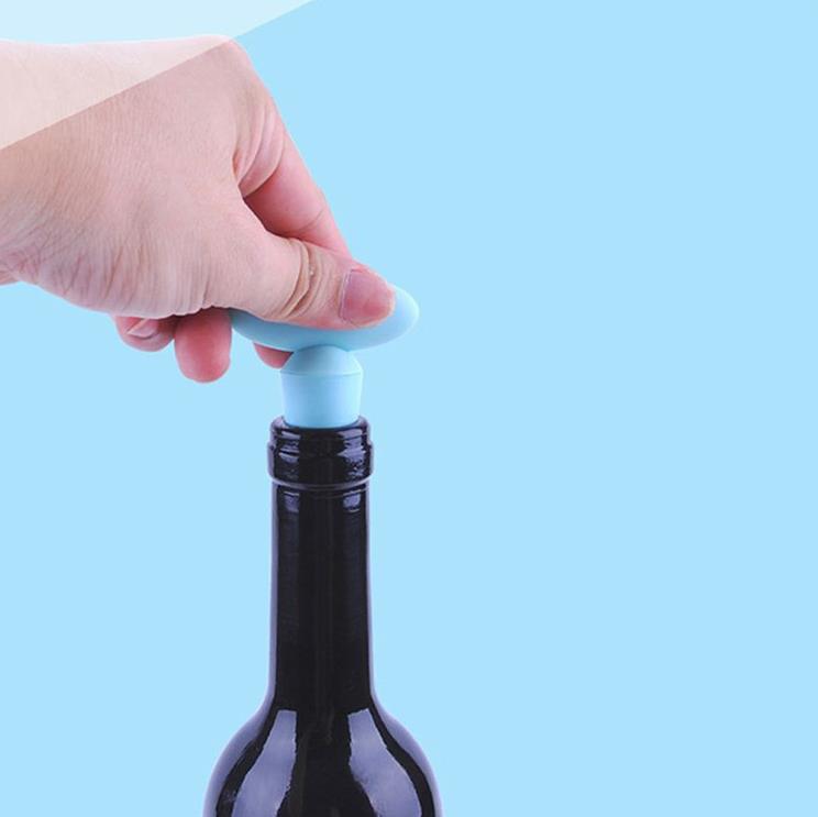 Bar Tools Silicone Wine Stoppers L￤cka Free Wine Beer Bottle Cork Stopper Plug Wine-Bottle Sealer Cap SN6770