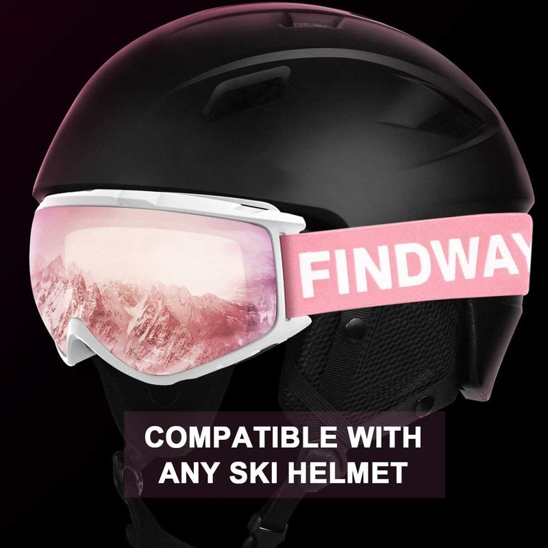 نظارات التزلج Findway Aldult Anti Fog UV Protection Snow OTG على الخوذة المتوافقة مع التزلج على الجليد للشباب 220905