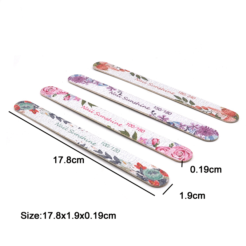 Nail Files lot Wooden 100120150180240 Professional Washable Manicure Polish Sanding Flower Printed s Tools 220908