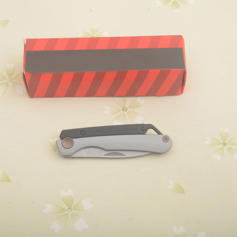 Ny ankomst K2032 Pocket Folding Knife 8Cr13Mov Satin Drop Point Blade Aviation Aluminium Handle EDC Knives With Retail Box