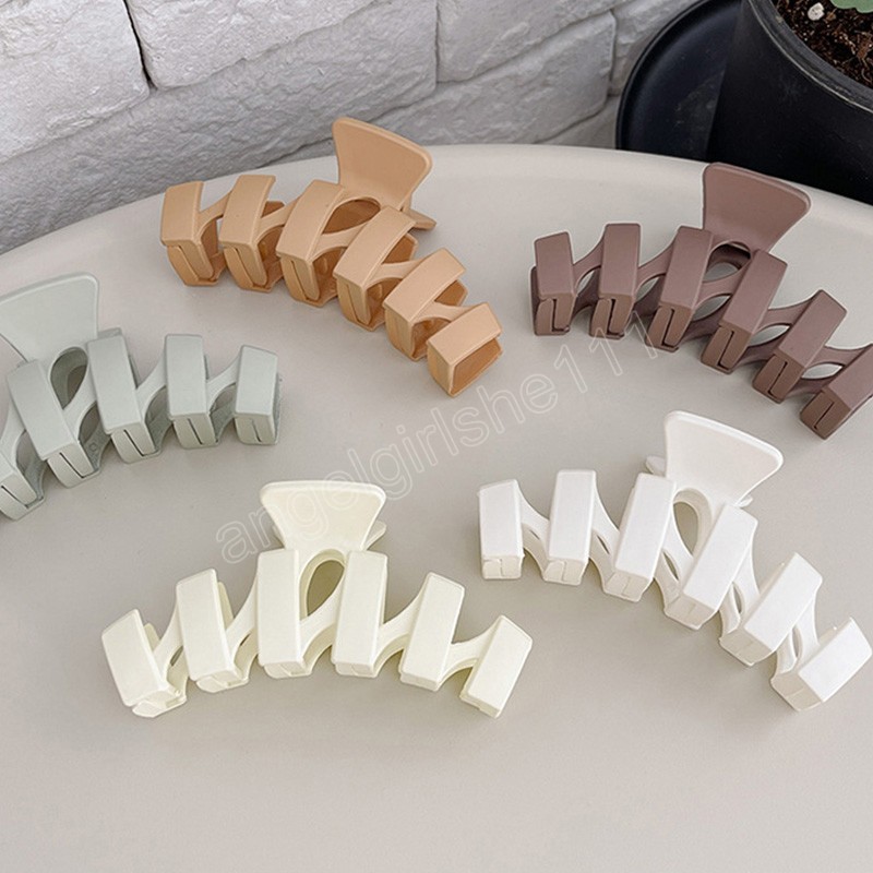 Koreanische Haarklammern, geometrische, matte, hohle Haarspange, Damen-Pferdeschwanz-Clips, Haarspangen, Haar-Accessoires4585534