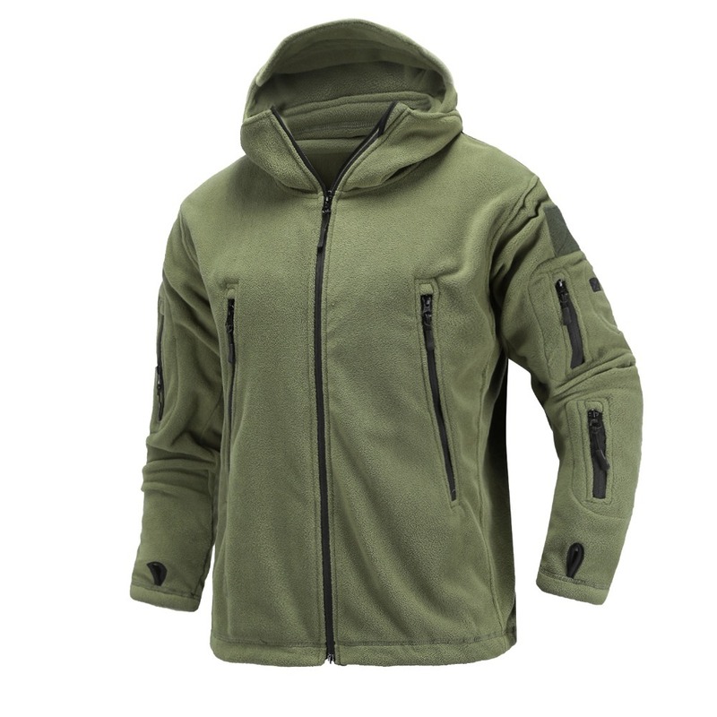 Giacche da uomo Giacca da esterno in pile Softshell Tattico militare Uomo Polartec Thermal Polar Capispalla con cappuccio Cappotto Abbigliamento militare 220905