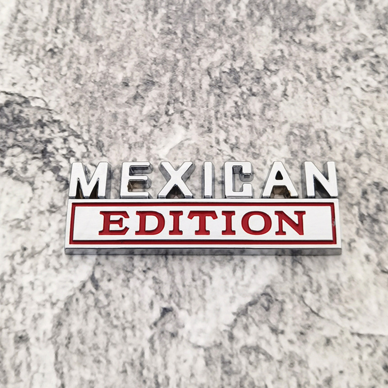Decoração de festa Edição mexicana Adesivo de carro para caminhão automático 3d emblema emblema Decal de acessórios automóveis 8x3cm por atacado