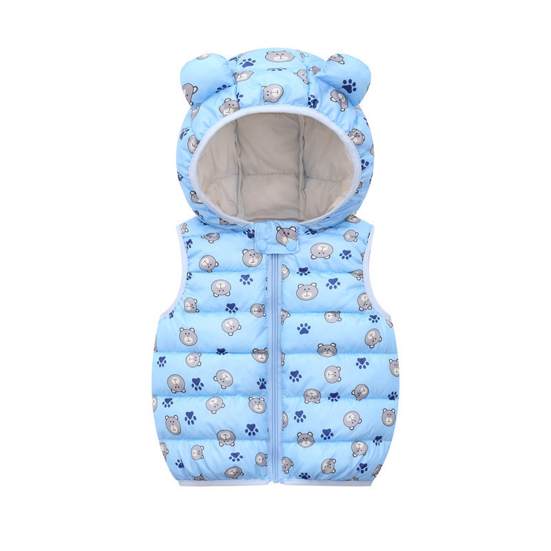 Waistcoat Children Warm Down Vest Autumn Baby Boys Girls Thicken Waistcoat Kids Outerwear Vests Children High Quality Hooded Jackets Vest 220905