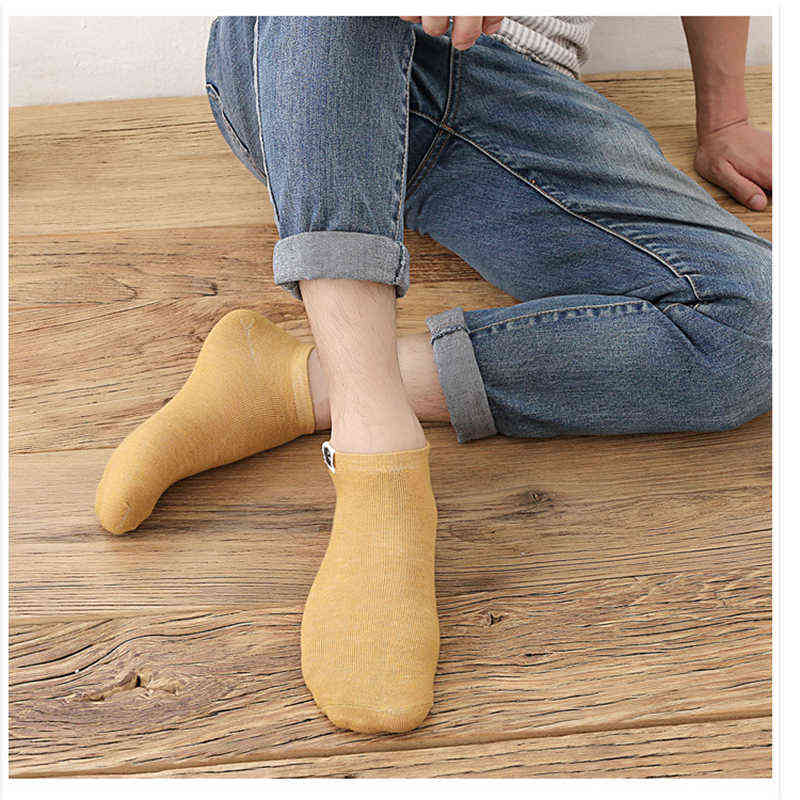 Athletic Socks Men Short Socks Funny Alien Expression Cloth Spring Solid Summer Cotton Handsome Male Retro Low Tube Ship Socks L220905