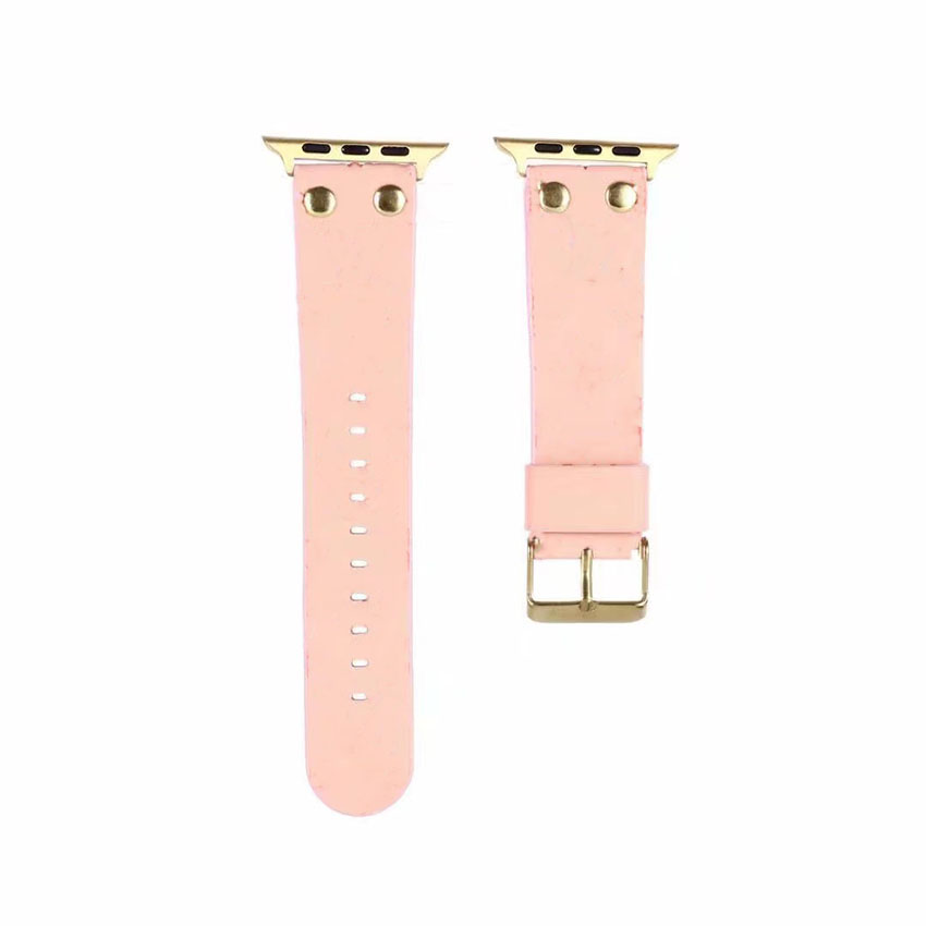 Smarta remmar f￶r Apple WatchBands Watch Band Armband Watchband Designer Luxury Strap Leather Armband Fashion Print Stripes 42mm 38mm 40mm 44mm 45mm IWatch 4 5 6 7