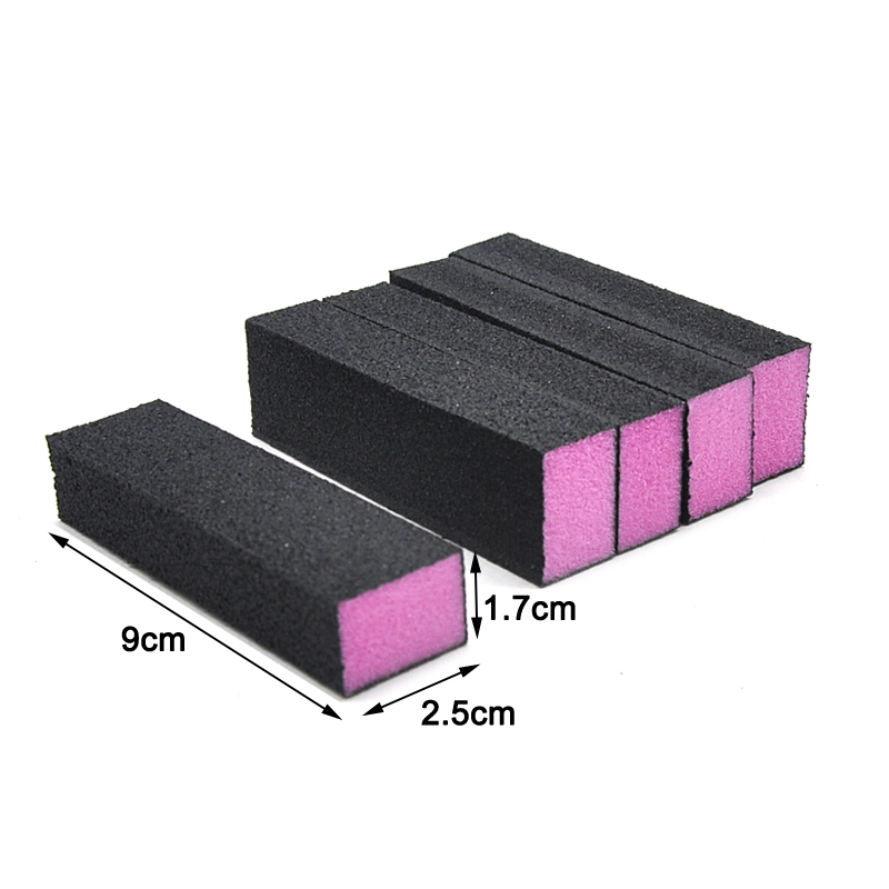 Pliki na paznokci 20 szt. Profesjonalny blok plików czarnego papieru ściernego Wysokiej jakości kolorowy bufor gąbki Blok dla manicure 220905