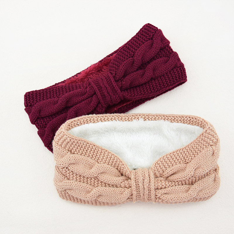 2023 knitted Cashmere Cross knot Headband For Women Autumn Winter Elastic Hairbands Warm knitting Headwrap Hair accessories