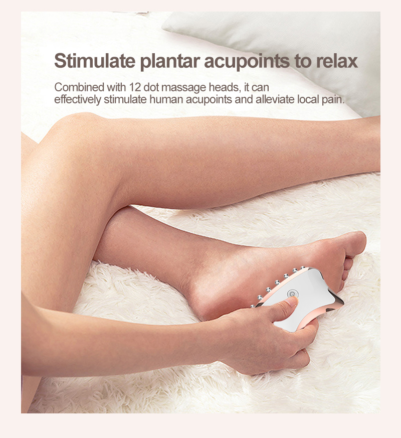 Dispositifs de soins du visage EMS microcourant Guasha LED cou corps levage anti-rides beauté tête relaxation masseur dispositif de rajeunissement de la peau 220905