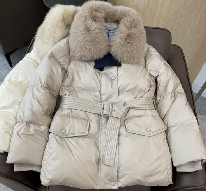 Realfine Downparkas 5a REGYLON Kısa Down Ceket Parka Hafif Katlar Kadınlar için S-L Outerwear Ceketler