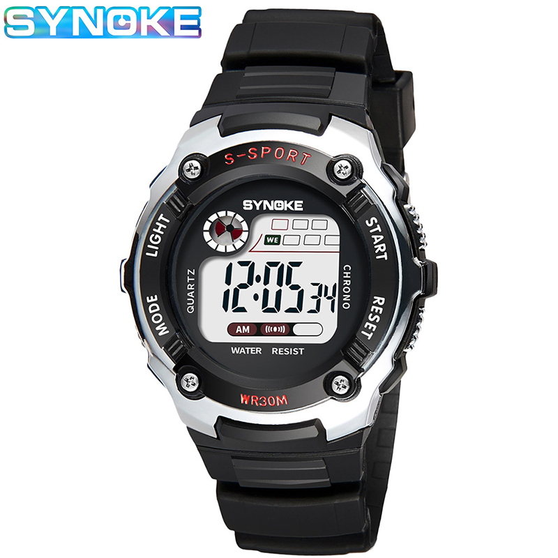 2022 Sports Kids Boys Watches Waterproof Led Cool Luminous Digital Watch Men's Alarm Stop Watch Week Display Clocks Brand New