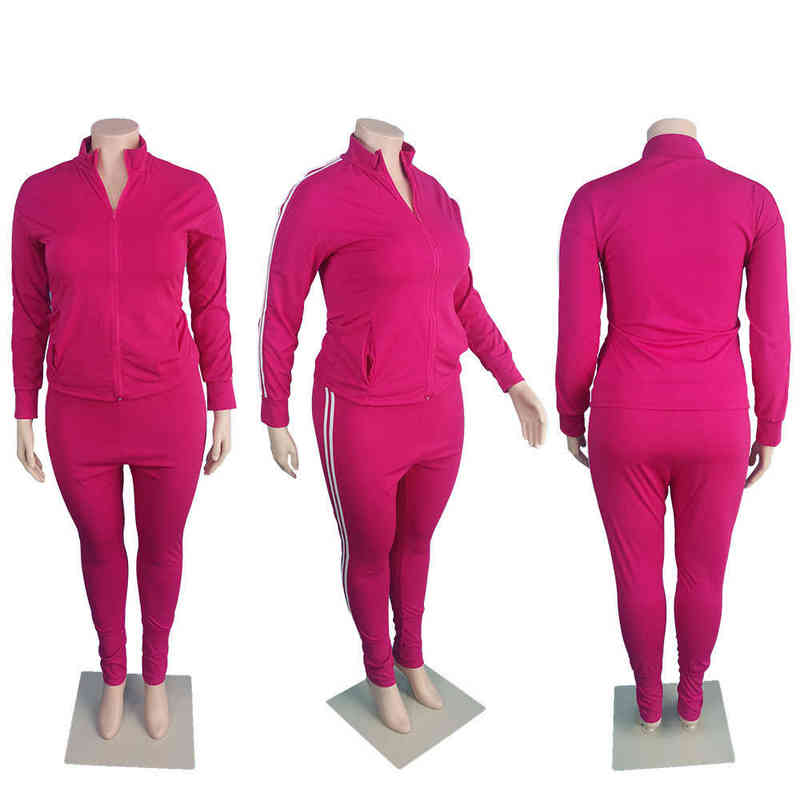 Des survêtements de taille plus pour femmes sets de survêtement de vêtements d'hiver pour femmes en 2 pièces Sweatshirt Jogging Pantalging Nouveau 2021 Wholesale Dropshipping L220905