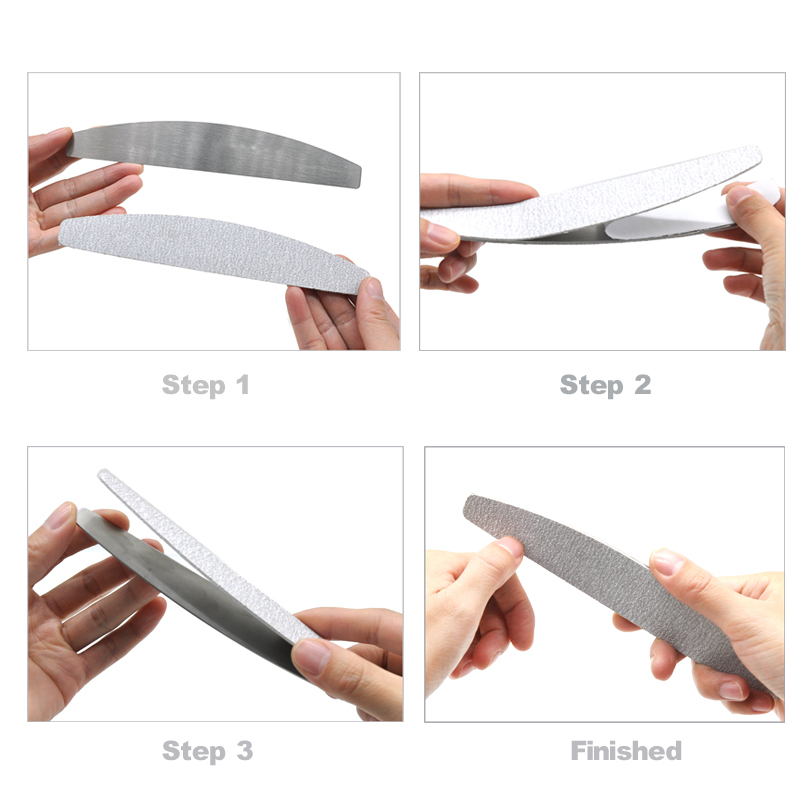 Nail Files Lot Thick Replacement Sandpaper 80 100 180 240 With Metal Handle Grey Replaceable For Saws Removable Pads Set 220908