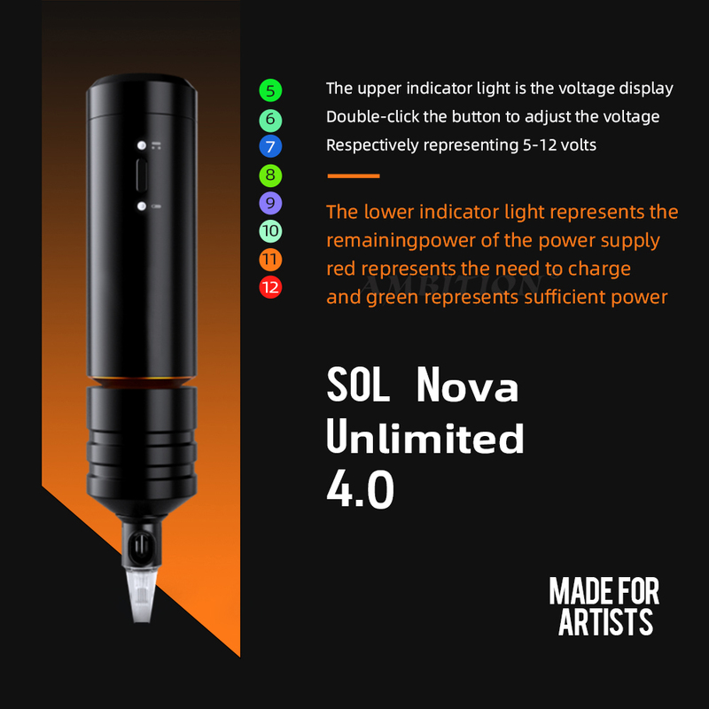 Tatouage Xnet Sol Nova Unlimited Wireless stylo DC Motor sans notation pour l'artiste Body Art 220908