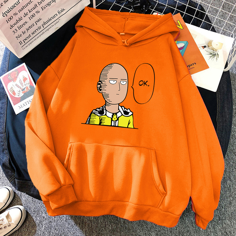 Felpe con cappuccio da uomo Felpe One Punch Anime Felpa con cappuccio da uomo Autunno Tuta in pile Uomo Streetwear Abbigliamento Moda Uomo Pullover Felpa calda Capispalla 220905