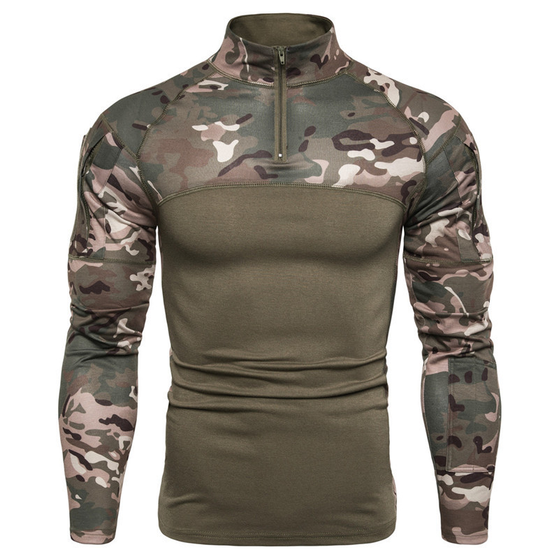 Hommes t-shirts hommes Camouflage tactique militaire vêtements Combat chemise assaut à manches longues serré t-shirt armée Costume 220905