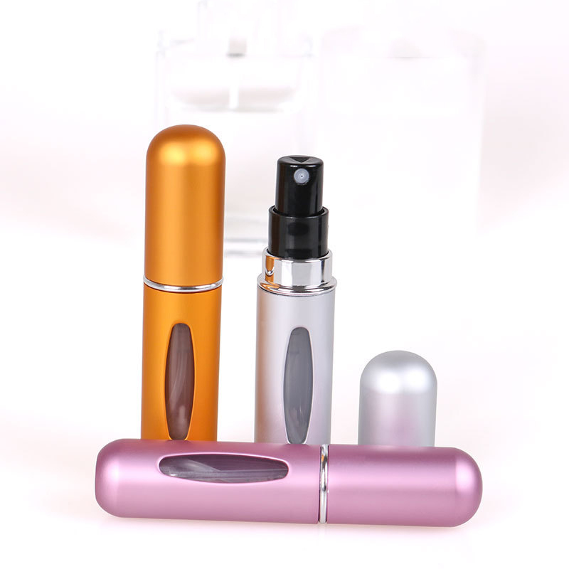 5 ml nachfüllbare Parfüm -Sprühflaschen Aluminiumspray -Zerstäuber tragbarer Reisekosmetikbehälter Parfumsflaschen