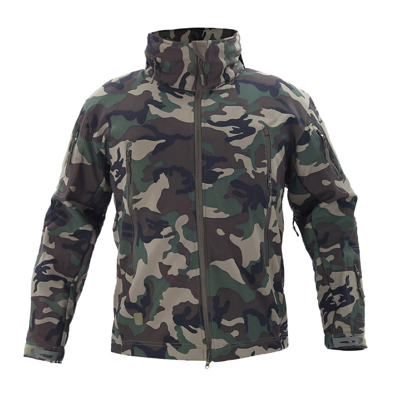 Giacche da uomo Giacca invernale in pile militare da uomo Soft shell Tattico impermeabile Cappotto mimetico militare Abbigliamento softair Multicam Giacche a vento 220905