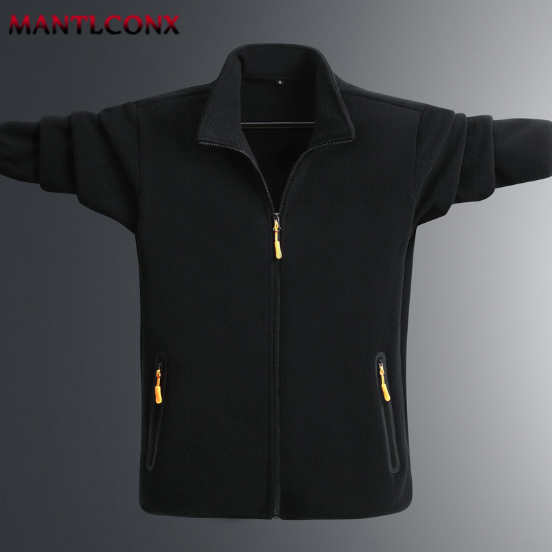 Jackets masculinos MantlConx Winter Fleece Parkas Casaco Autumn Autumn Warm Solid Softshell Male