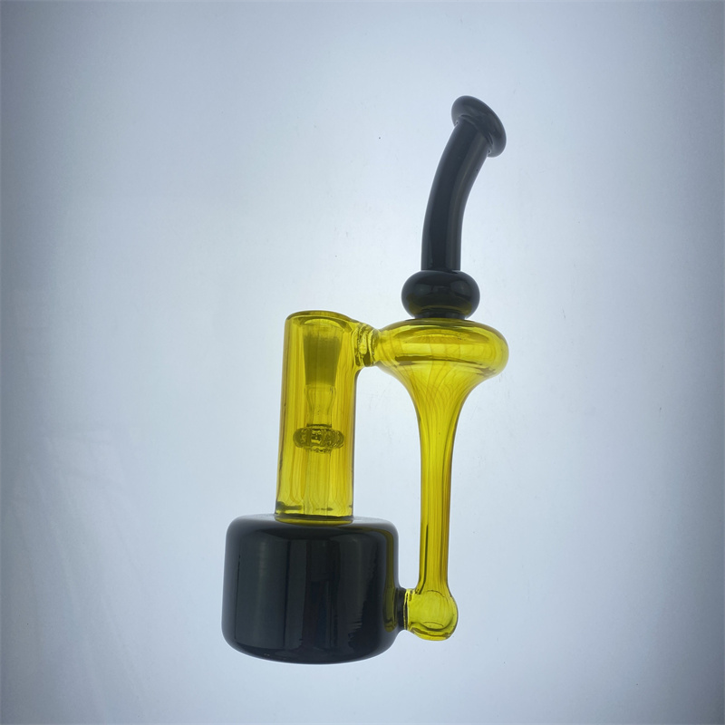 Narghilè americano giallo e nero RBR3.0 Glass Smoking Pipes pipa da bong