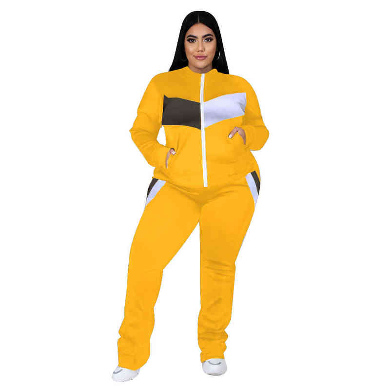 Kvinnors plus -storlek spårningsdräkter set spårdräkt kvinnor faller kläder Delige Set 5xl Sweatsuit Jogging Pants Sport Suit 2021 Wholesale Dropshipping L220905