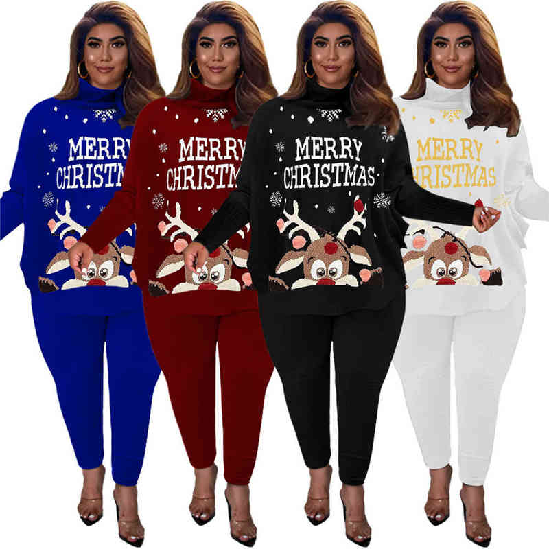 Survêtements grande taille pour femmes Ensembles de grande taille de Noël Vêtements pour femmes Tenues deux pièces pour femmes Pantalons et haut Nouveau survêtement Leggings Vente en gros Dropshipping L220905