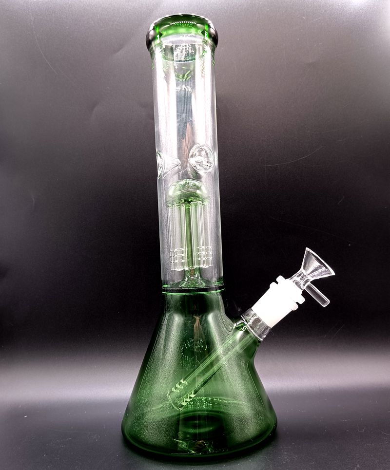 12 inch Super dikke glazen waterpijp groen water Bong beker met boomarm perc met vrouwelijke 18 mm gewricht