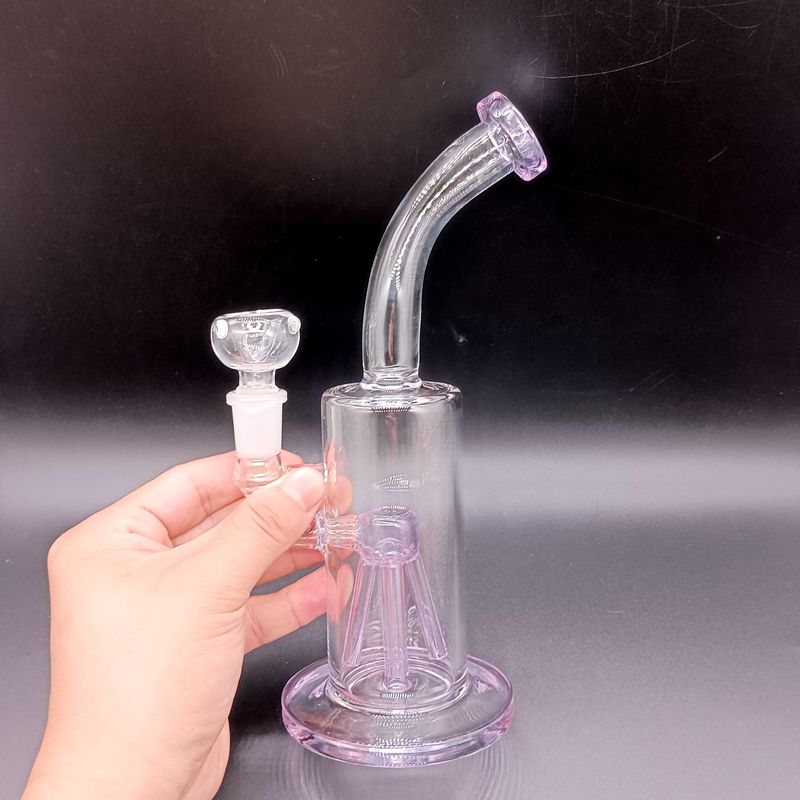 8,5 inch kleurrijke glazen water bong lateahs vrouwelijk 14 mm dikke rookpijpen met boomarm perc