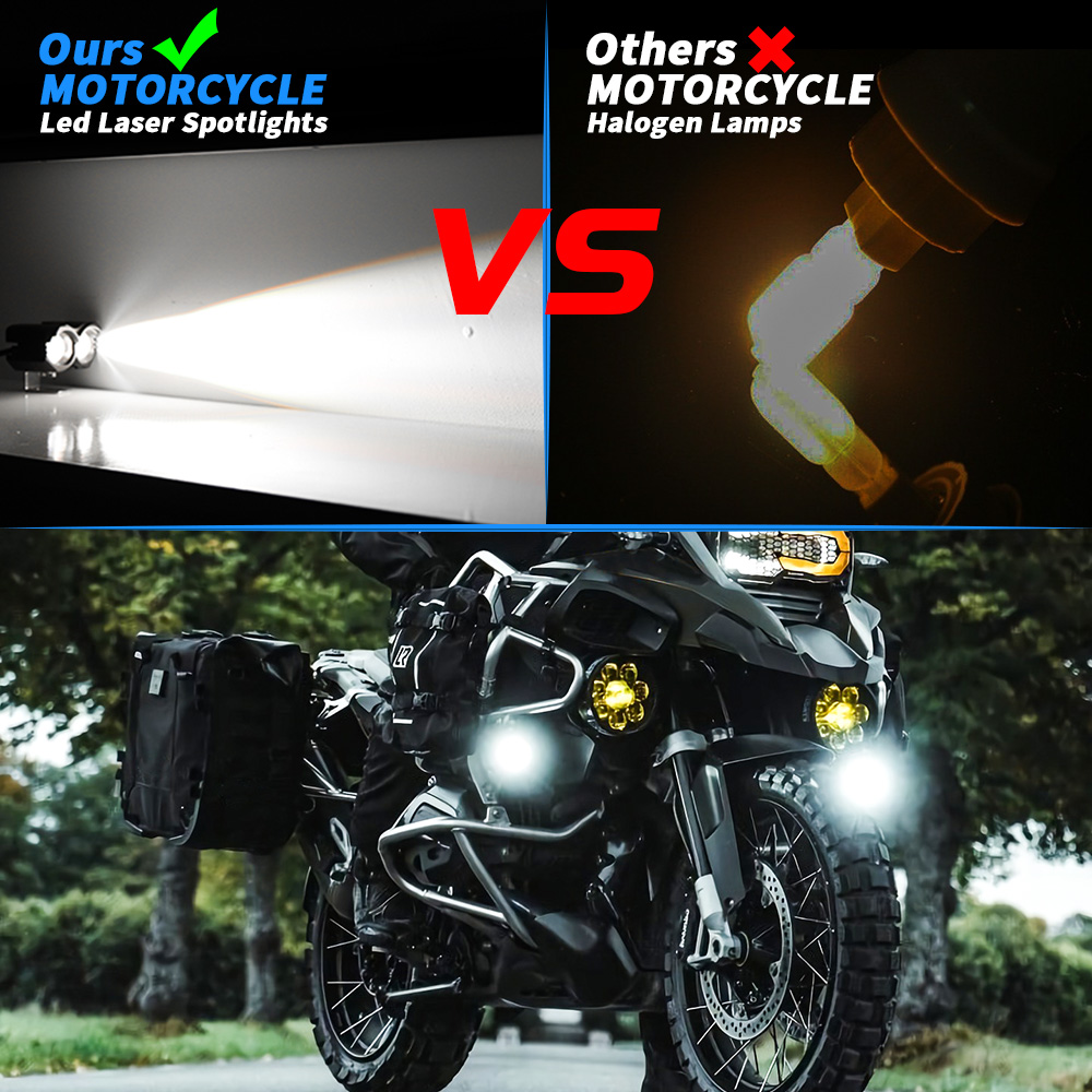 DXZ Motorcycle Headlight Lens Bulb Beam LED Lighting Projector Car Driving Fog Pod Lamp 20W for Trucks 4WD 4x4 UTV White Amber