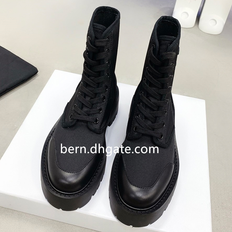 Dropship Fashion Damen Martin Stiefel mit Schnürsenkeln Letter Logo Knight Schnürstiefel EU35-40