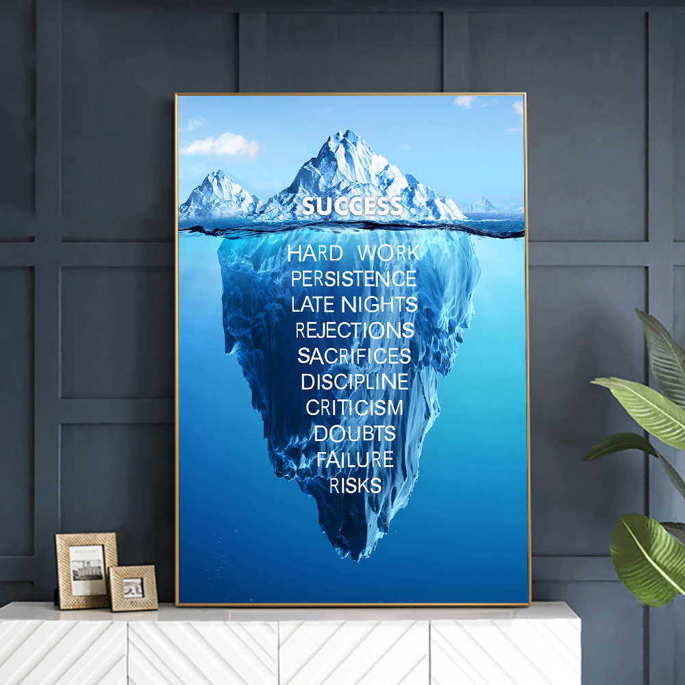 Quadro su tela Nordic Iceberg di successo Poster e stampe di ispirazione moderna Immagine di arte della parete la decorazione domestica del soggiorno