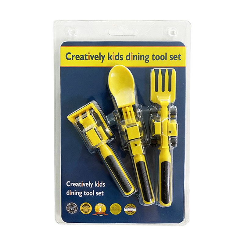 Tazze Piatti Utensili Set Innovativo Stoviglie auto bambini Bulldozer Escavatore Pala Posate Bambini che utilizzano materiali testati la sicurezza 220906