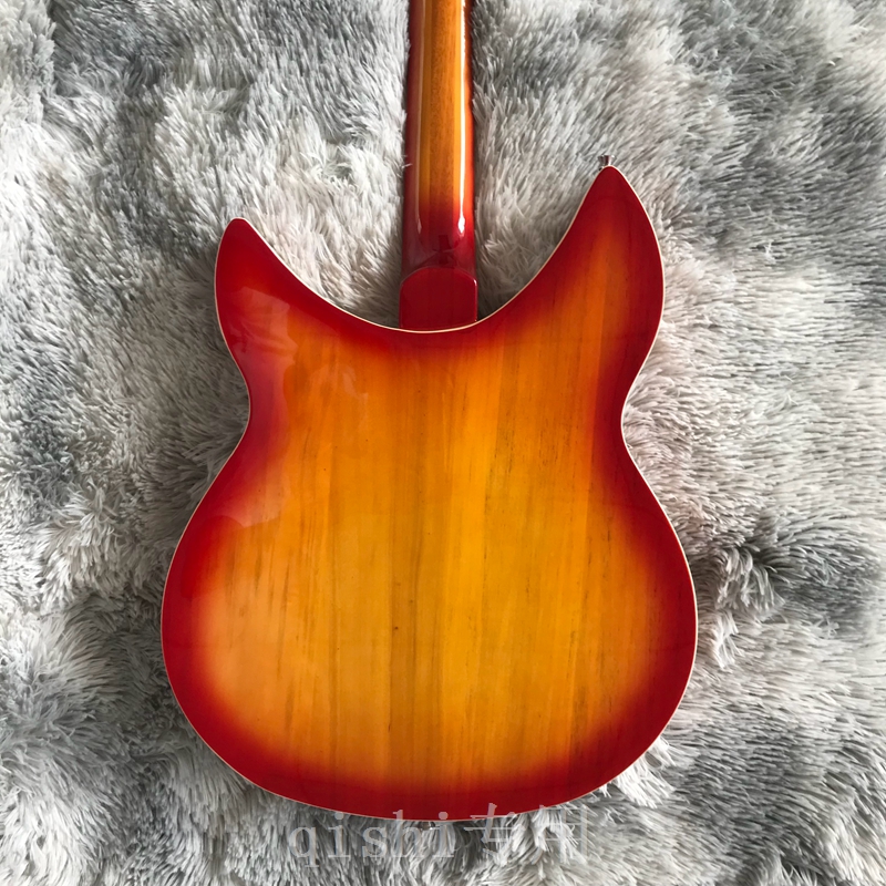 Nieuw product 12 strings ricken-backer elektrische gitaar 2 stuk pick-up echte foto's rode kleur mooi