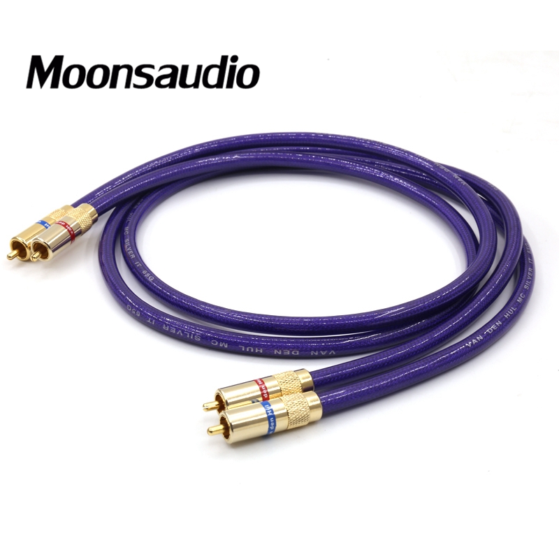 Digital s & Video Cables Pair Van Den Hul MC SILVER IT 65 Audio Cable with Gold Plated RCA Plug