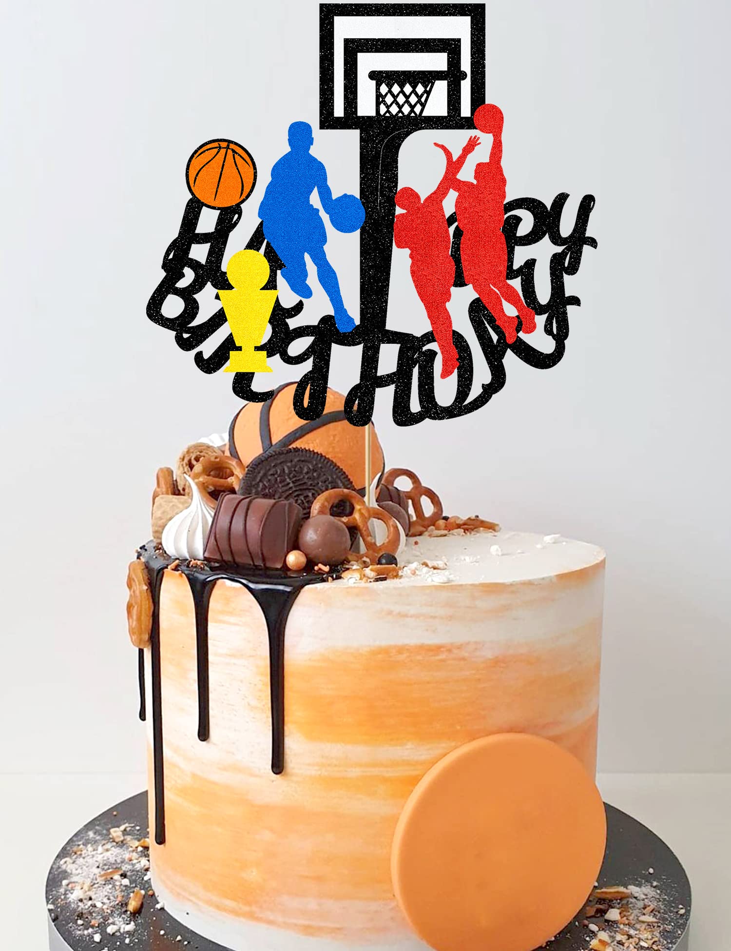 3ml basketball cake topper basketball cake decorations basketball cake toppers for boys men basketball theme happy birthday party decoration supplies