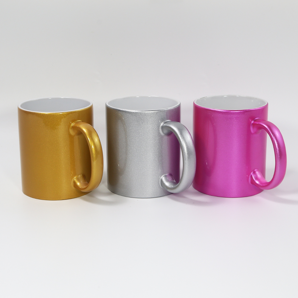 USA Local Warehouse sublimation tasse à café en céramique blanche 11oz 15oz 8oz tasse en émail 16oz tasses à bière en verre dépoli dégradé de couleurs verres gobelet pour thé bière cola