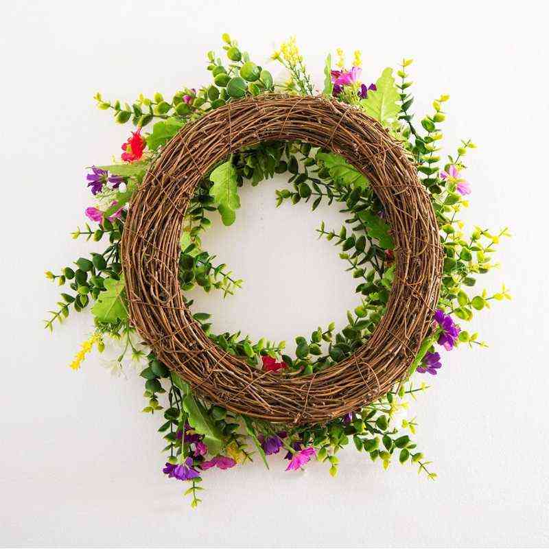 Flores decorativas grinaldas de lavanda artificial Flor Wrinalh Spring Summer Summer Garland 17,7 polegadas Wealh Wedding Wedding Ornament Decor de parede T220905