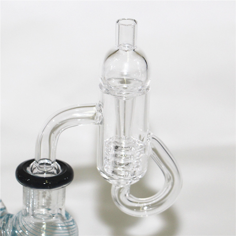 Nuovi accessori fumatori con nodo al quarzo con anello diamantato rimovibile con tappo in vetro carb 10mm 14mm 18mm maschio femmina giunto trasparente Dab Rigs narghilè bong