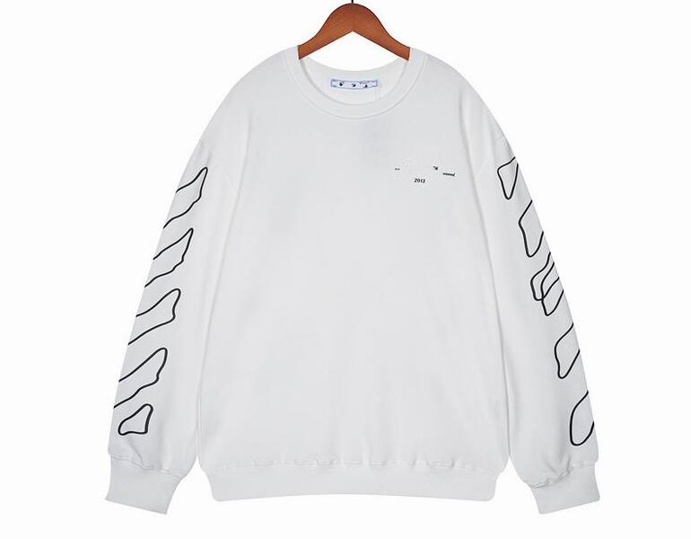 Realfine Sweaters 5A Diag Helvetica Outline Slim Crewneck Jersey Sweatshirt Hoodie für Herren Größe M-3XL