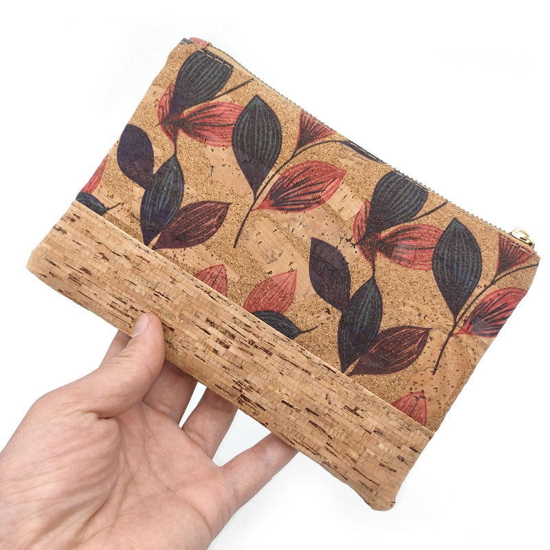 DHLCosmetic Bags Women Cork Portuguese Tile Pattern Long Clutch Bag Mix Color